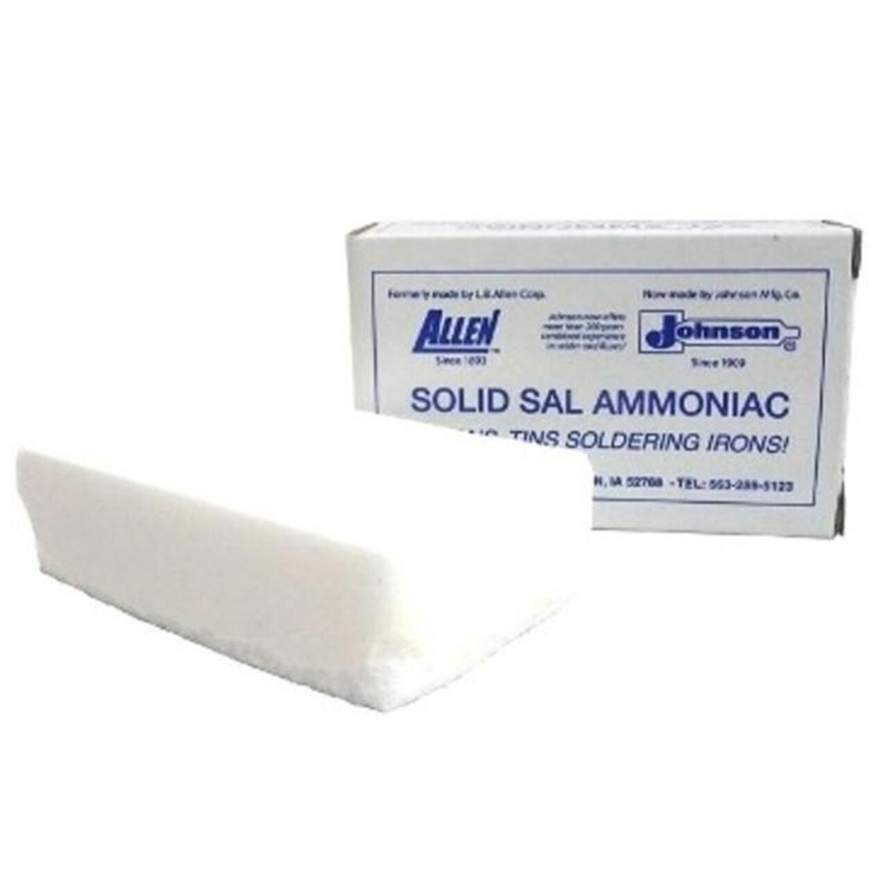 1/2 lb. Sal Ammoniac Tinning Block, Cleans and Tins Soldering Iron Tips for Longer Life